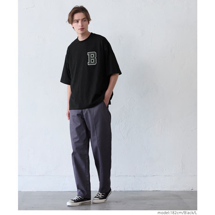 サガラ刺繍レタードワッペン半袖Tシャツ メンズ レディース | coca | 詳細画像19 