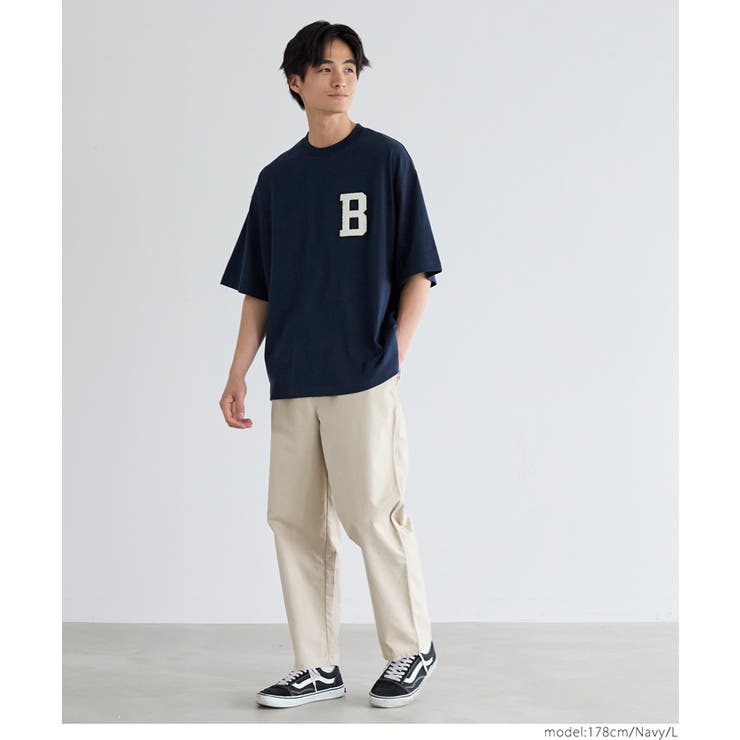 サガラ刺繍レタードワッペン半袖Tシャツ メンズ レディース | coca | 詳細画像9 