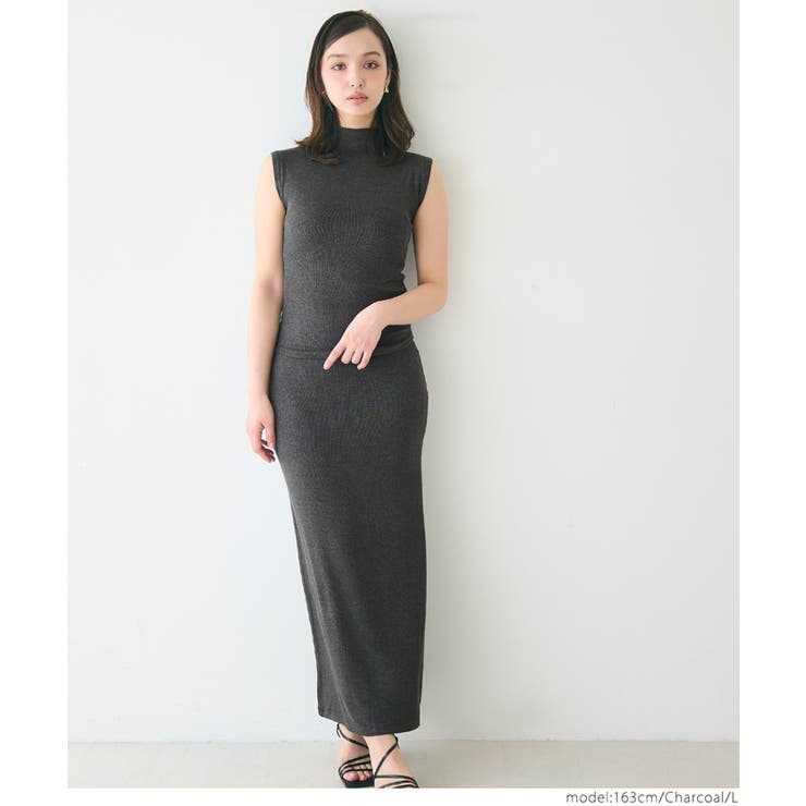 ［Charcoal］ | リブタイトスカート レディース | coca