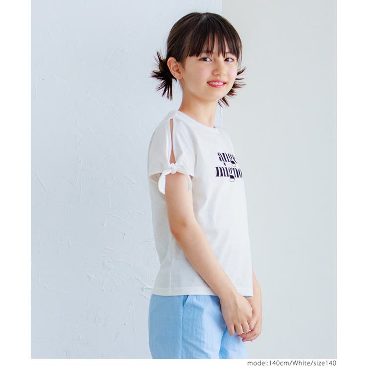 袖リボン結びTシャツ キッズ | coca | 詳細画像3 