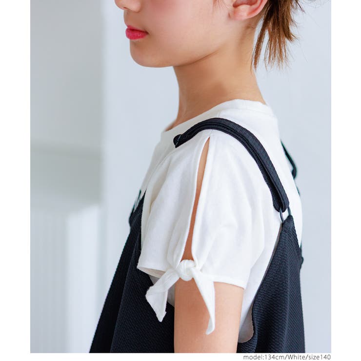 袖リボン結びTシャツ キッズ | coca | 詳細画像5 