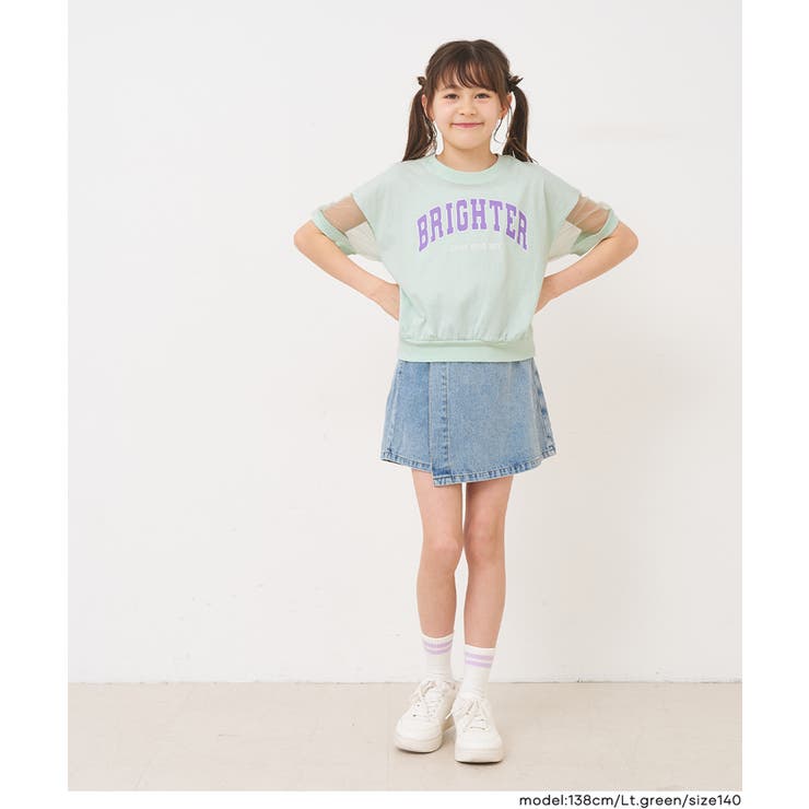 袖シアーロゴTシャツ キッズ | coca | 詳細画像10 
