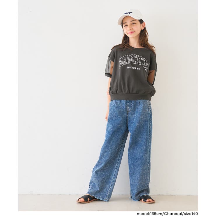 袖シアーロゴTシャツ キッズ | coca | 詳細画像8 