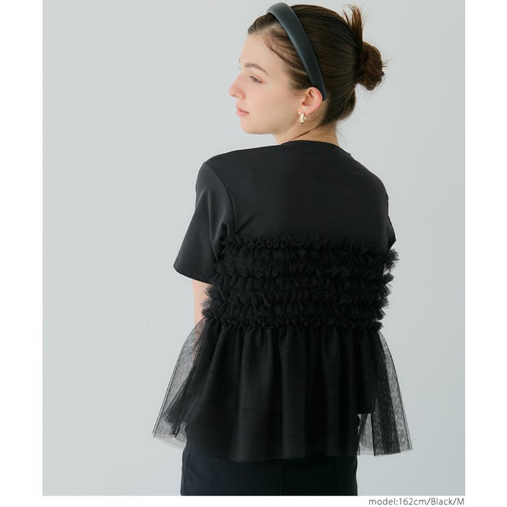 シルキータッチ チュールドッキングTシャツ | coca | 詳細画像15 