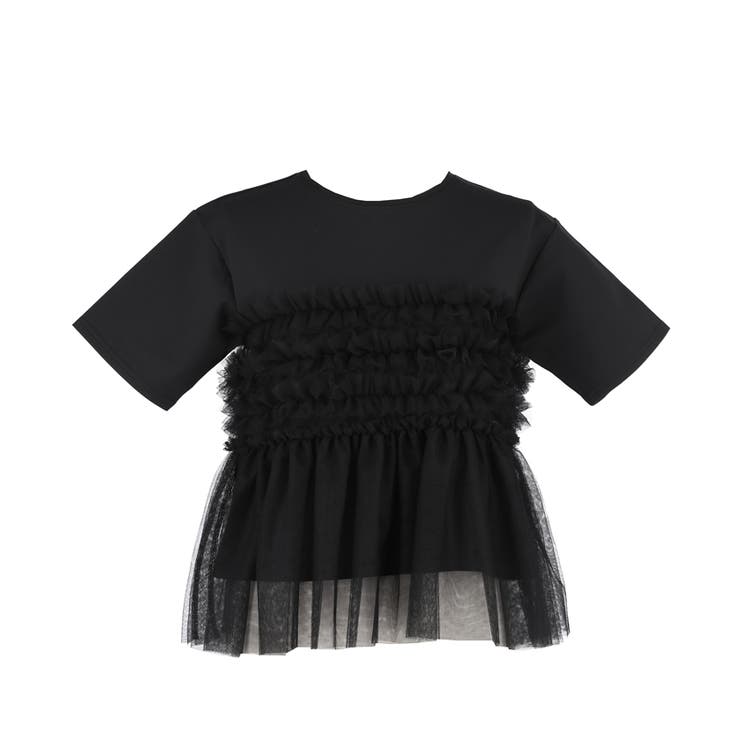 シルキータッチ チュールドッキングTシャツ | coca | 詳細画像3 