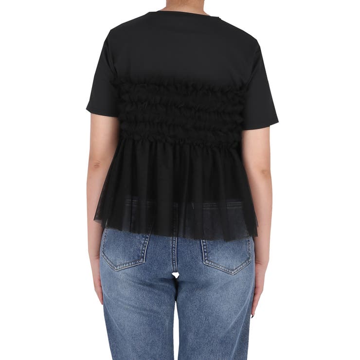 シルキータッチ チュールドッキングTシャツ | coca | 詳細画像6 