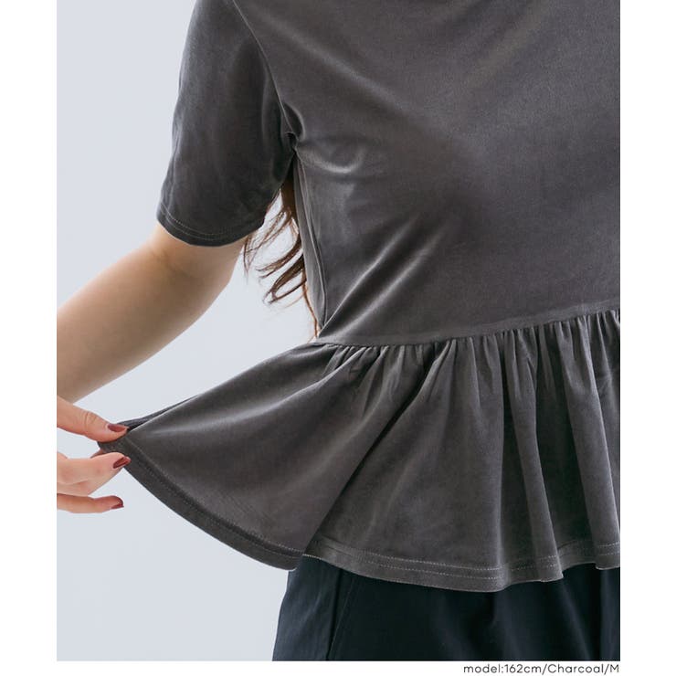 ベロアペプラムトップス[品番：PA000017430]｜coca（コカ