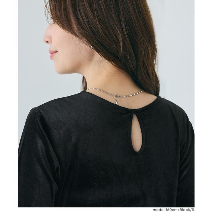 ベロアペプラムトップス[品番：PA000017430]｜coca（コカ