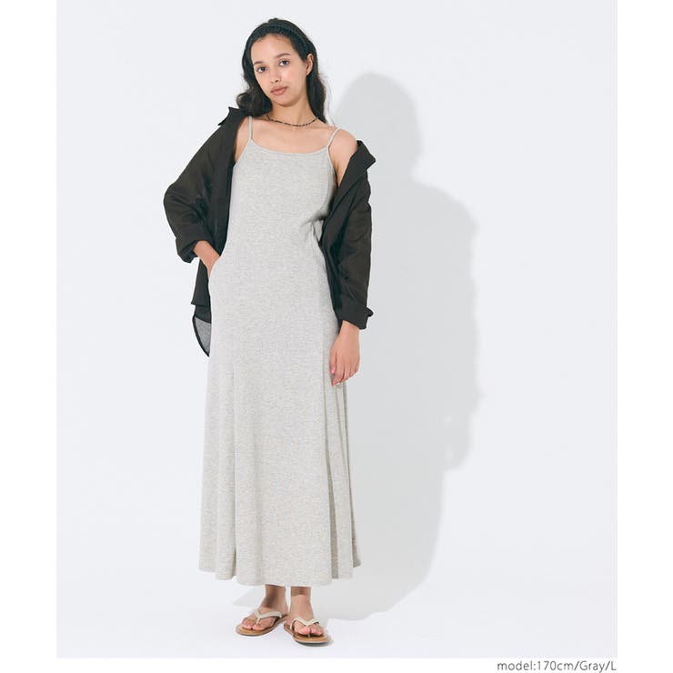 ［Gray］ | OUT BRA リブキャミワンピース | coca