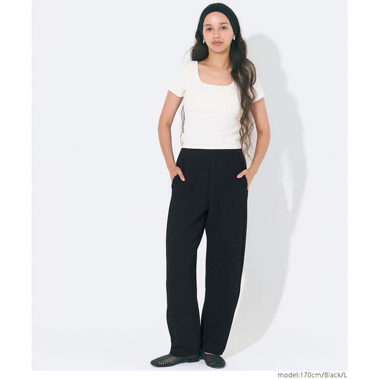 【速乾・イージーケア】エンボスカーブパンツ | coca | 詳細画像11 