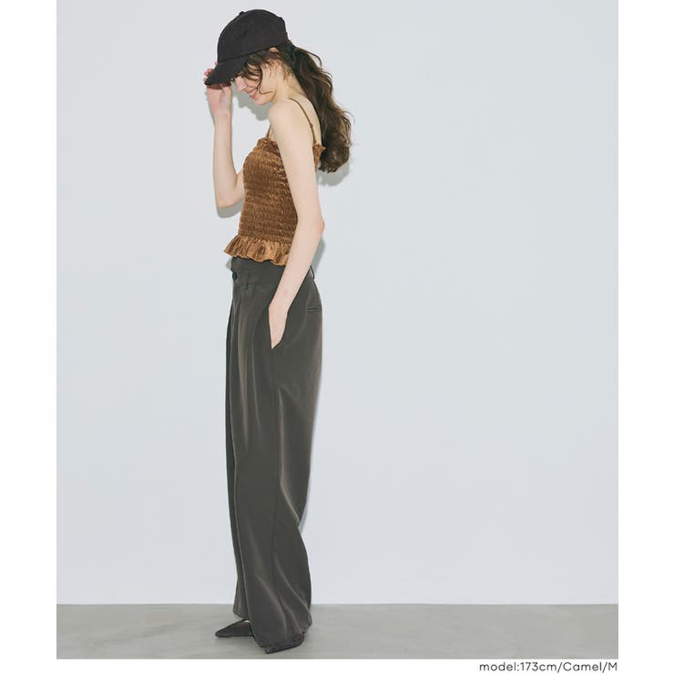 【カップ付き】ベロアシャーリングキャミソール | coca | 詳細画像20 