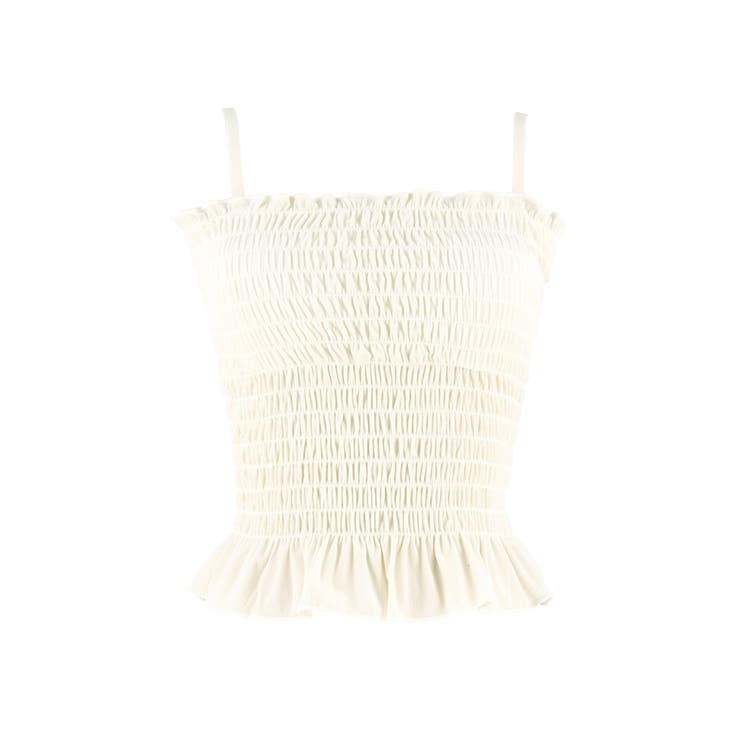 【カップ付き】ベロアシャーリングキャミソール | coca | 詳細画像2 