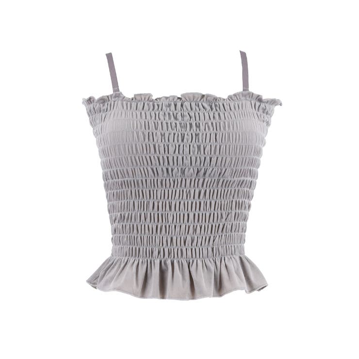 【カップ付き】ベロアシャーリングキャミソール | coca | 詳細画像3 