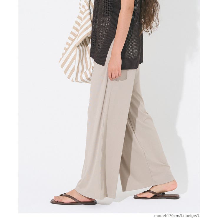 【3サイズ展開/シワになりにくい】リブリラックスパンツ | coca | 詳細画像14 