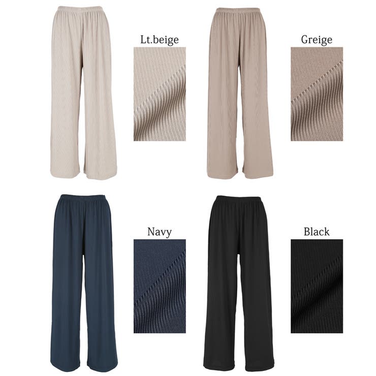 【3サイズ展開/シワになりにくい】リブリラックスパンツ | coca | 詳細画像25 