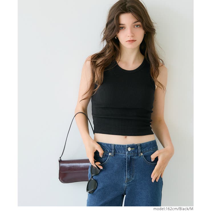 【カップ付き/3サイズ展開】OUT BRA クロップド丈タンクトップ | coca | 詳細画像13 