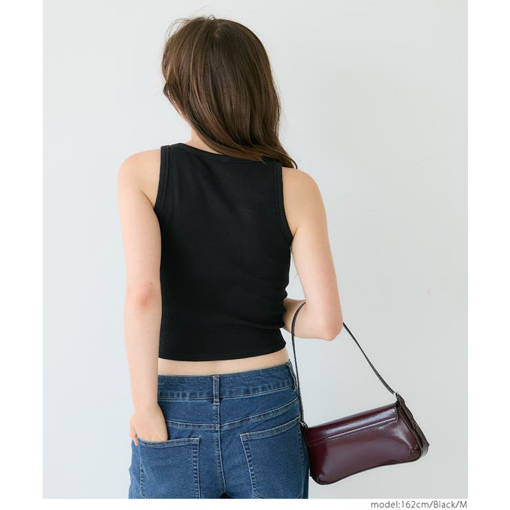 【カップ付き/3サイズ展開】OUT BRA クロップド丈タンクトップ | coca | 詳細画像14 