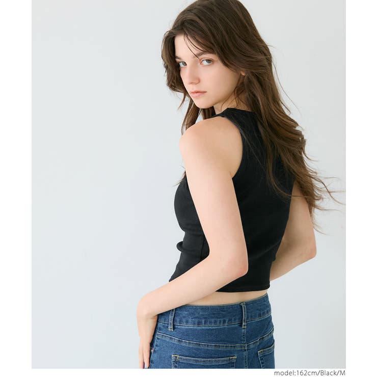 【カップ付き/3サイズ展開】OUT BRA クロップド丈タンクトップ | coca | 詳細画像17 