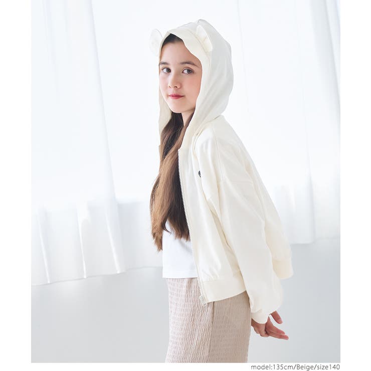 クマみみジップアップパーカー キッズ | coca | 詳細画像11 