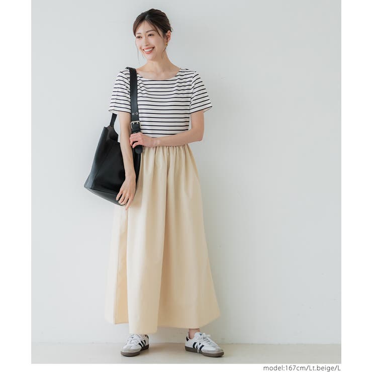 ボーダー切り替えワンピース | coca | 詳細画像13 