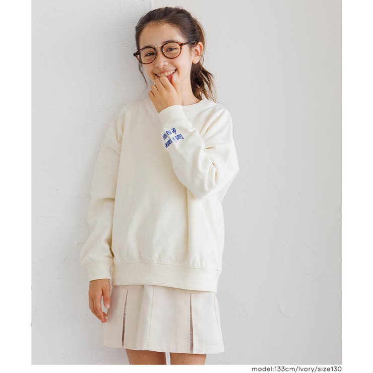 親子お揃いヘビーウェイト裏毛ロゴスウェット キッズ | coca | 詳細画像3