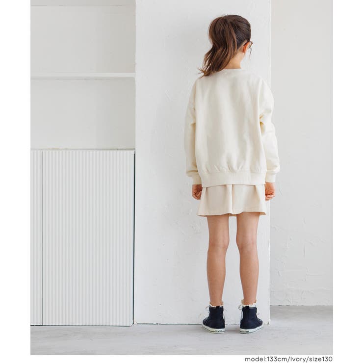 親子お揃いヘビーウェイト裏毛ロゴスウェット キッズ | coca | 詳細画像4