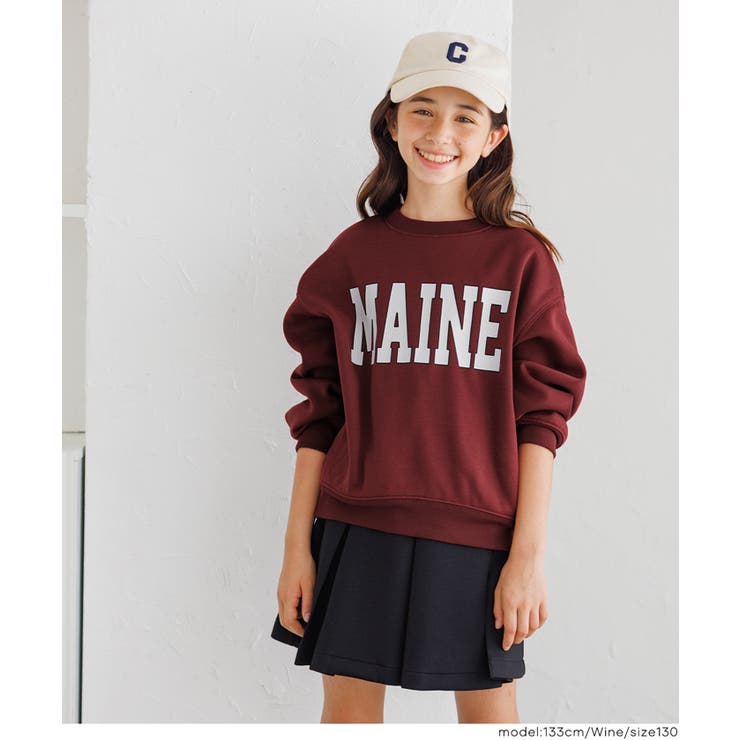 ［Wine］ | 親子お揃い裏起毛プリントスウェット | coca