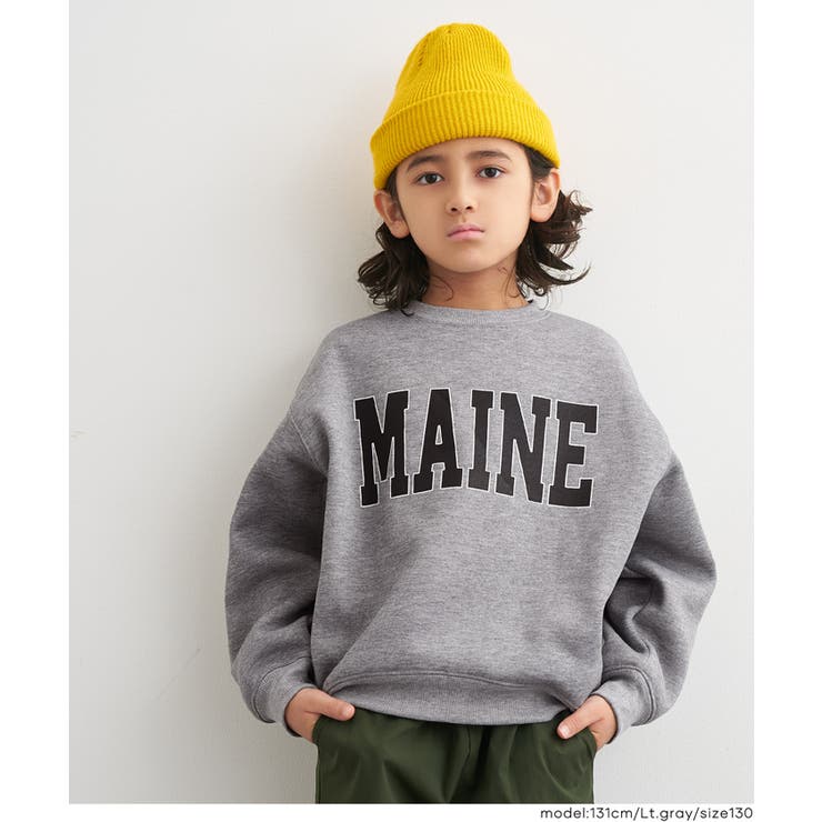 ［Lt.gray］ | 親子お揃い裏起毛プリントスウェット | coca