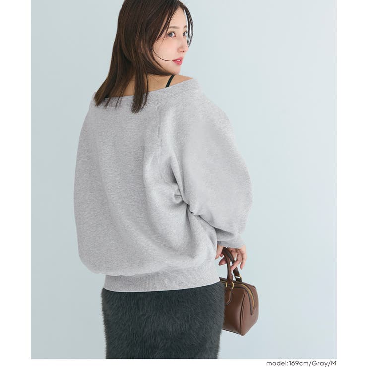 裏起毛オフショルダースウェット | coca | 詳細画像10 