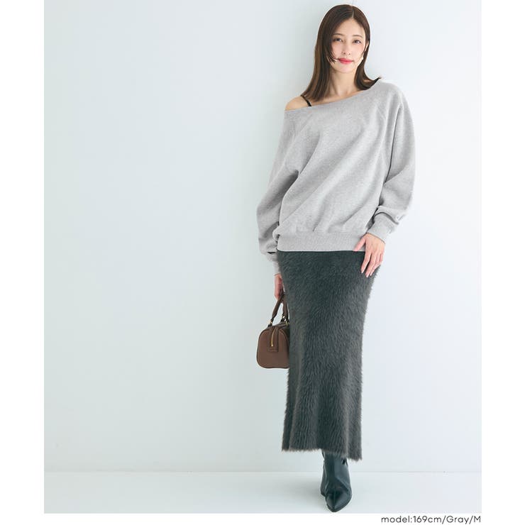 裏起毛オフショルダースウェット | coca | 詳細画像9 