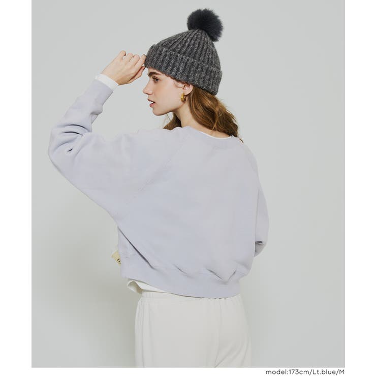 抜け感シルエットで今っぽく。ラグランクロップドスウェット | coca | 詳細画像12 