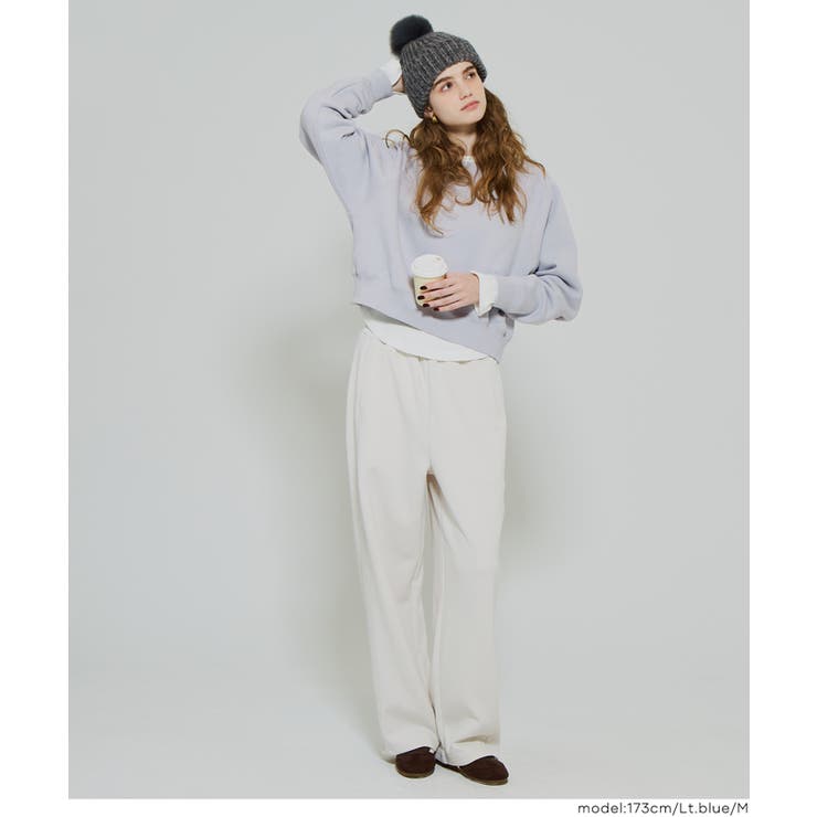 抜け感シルエットで今っぽく。ラグランクロップドスウェット | coca | 詳細画像13 