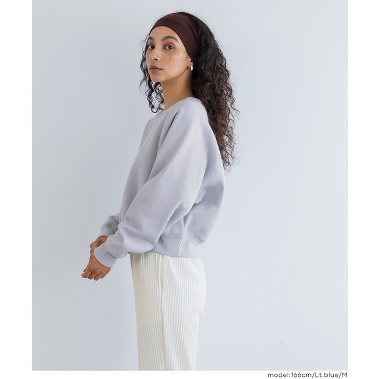 抜け感シルエットで今っぽく。ラグランクロップドスウェット | coca | 詳細画像14 