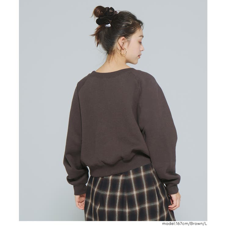 抜け感シルエットで今っぽく。ラグランクロップドスウェット | coca | 詳細画像19 