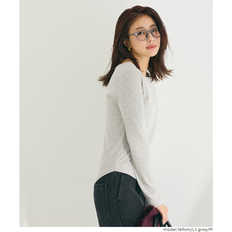 やわらかくてあったかい、微起毛ラウンドトップス | coca | 詳細画像15 