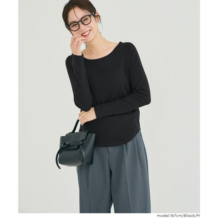 やわらかくてあったかい、微起毛ラウンドトップス | coca | 詳細画像18 