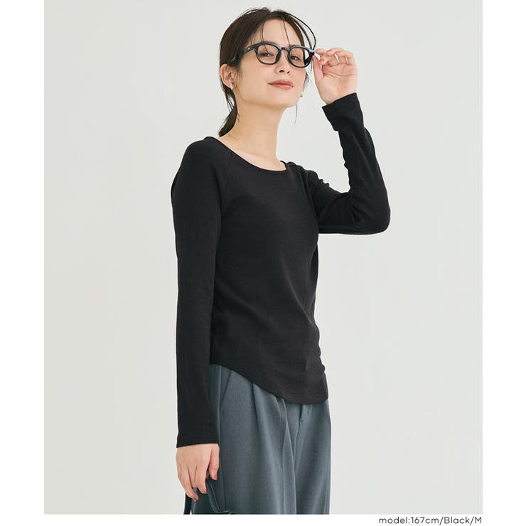 やわらかくてあったかい、微起毛ラウンドトップス | coca | 詳細画像19 