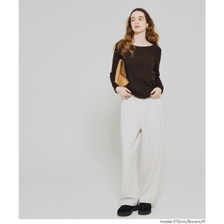 やわらかくてあったかい、微起毛ラウンドトップス | coca | 詳細画像22 