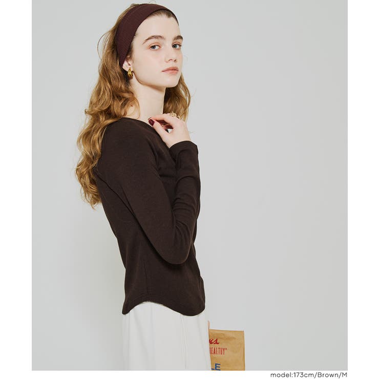 やわらかくてあったかい、微起毛ラウンドトップス | coca | 詳細画像23 