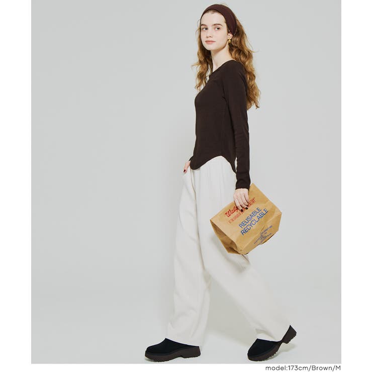 やわらかくてあったかい、微起毛ラウンドトップス | coca | 詳細画像24 