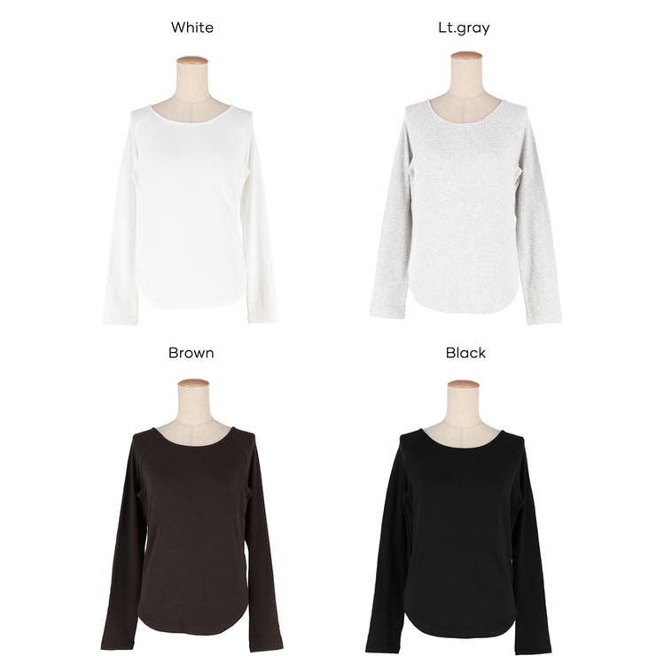 やわらかくてあったかい、微起毛ラウンドトップス | coca | 詳細画像27 