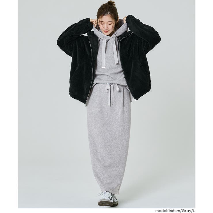 ラフさと上品さを両立。大人が着たいソフトスウェットリボンパーカー | coca | 詳細画像11 