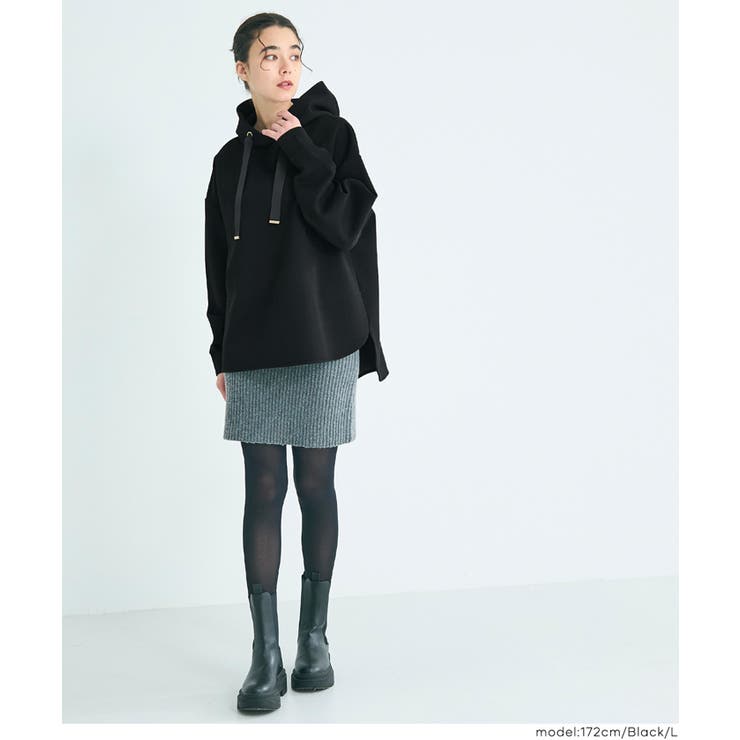 ラフさと上品さを両立。大人が着たいソフトスウェットリボンパーカー | coca | 詳細画像12 