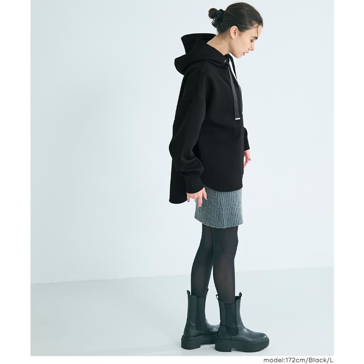 ラフさと上品さを両立。大人が着たいソフトスウェットリボンパーカー | coca | 詳細画像13 