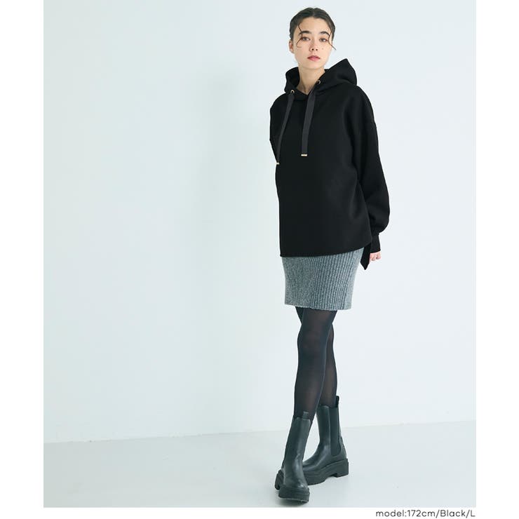 ラフさと上品さを両立。大人が着たいソフトスウェットリボンパーカー | coca | 詳細画像15 