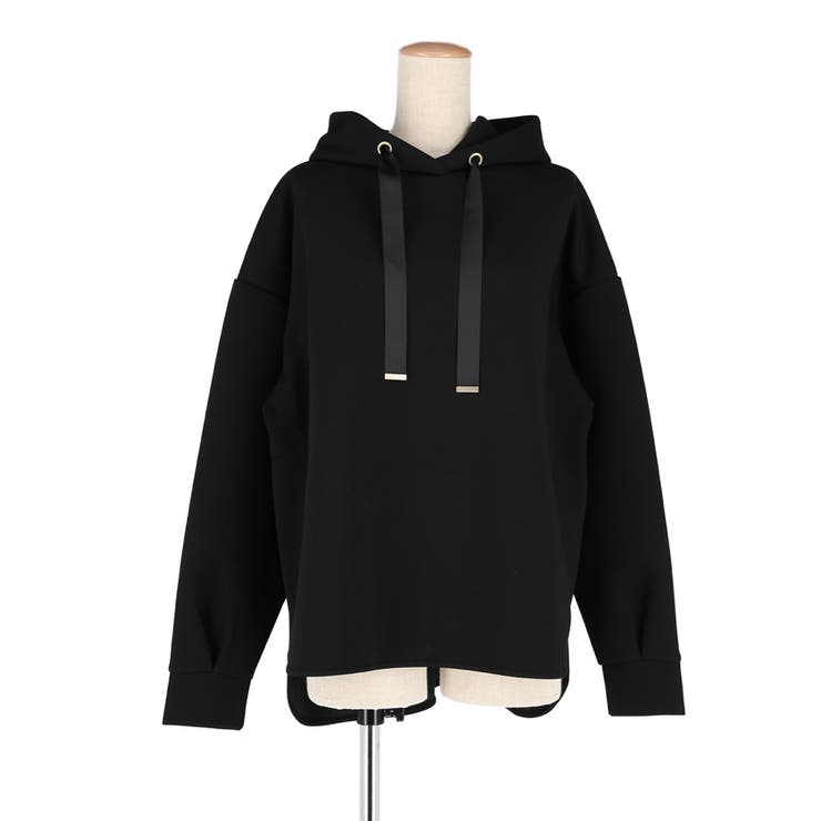 ラフさと上品さを両立。大人が着たいソフトスウェットリボンパーカー | coca | 詳細画像3 