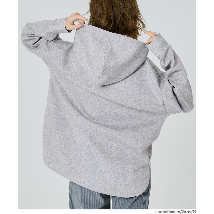 ラフさと上品さを両立。大人が着たいソフトスウェットリボンパーカー | coca | 詳細画像6 