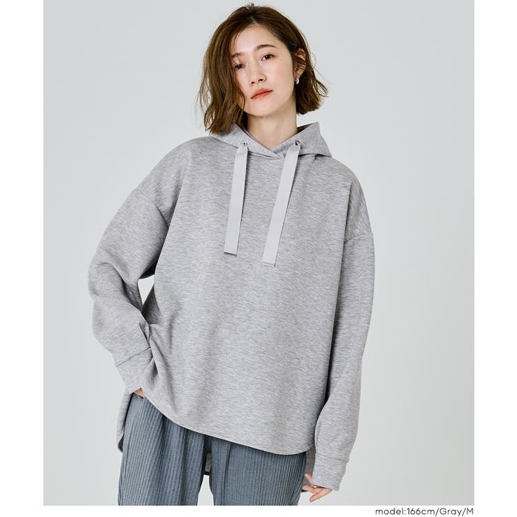 ラフさと上品さを両立。大人が着たいソフトスウェットリボンパーカー | coca | 詳細画像7 