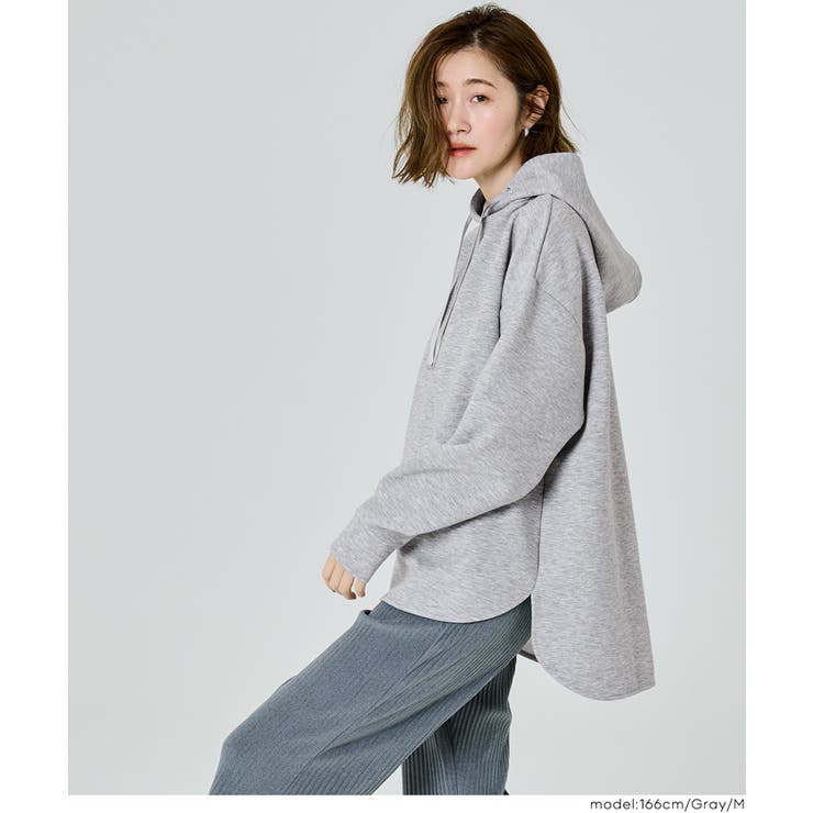 ラフさと上品さを両立。大人が着たいソフトスウェットリボンパーカー | coca | 詳細画像8 