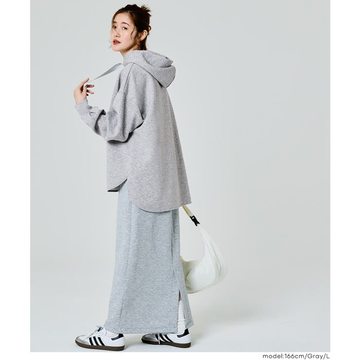 ラフさと上品さを両立。大人が着たいソフトスウェットリボンパーカー | coca | 詳細画像9 